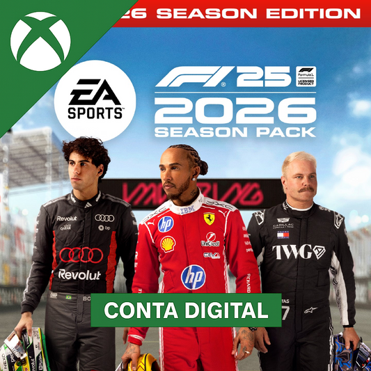 Fórmula 1 26 + F1 25 Completo Pacote da Temporada 2026 - Xbox Mídia Digital